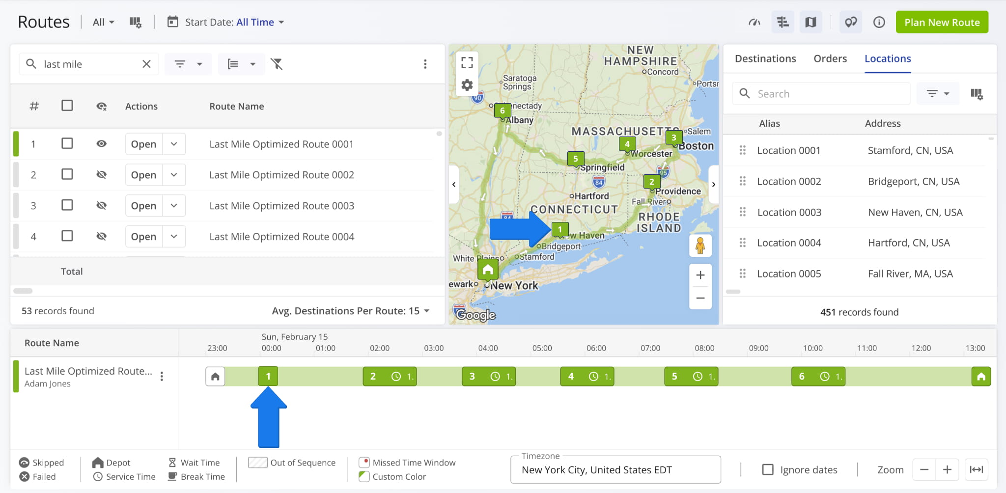 Route4Me will adjust a route to account for a newly added order.